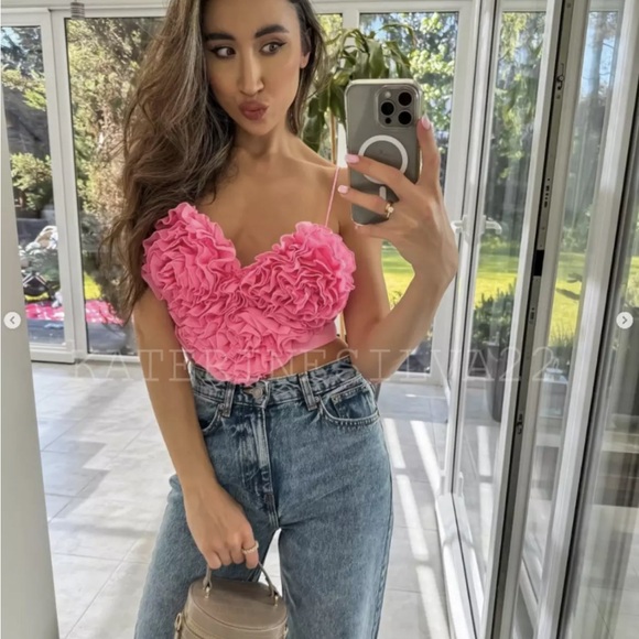 Zara strappy heart crop top size XL - Picture 5 of 6